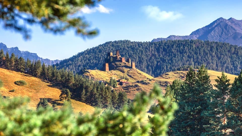 Mestia to Ushguli Trek view